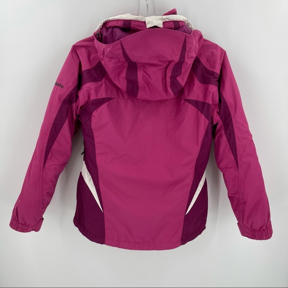 Columbia 3 in 1 Interchange Waterproof Breathable Jacket Hooded Pink Womens - Picture 3 of 6